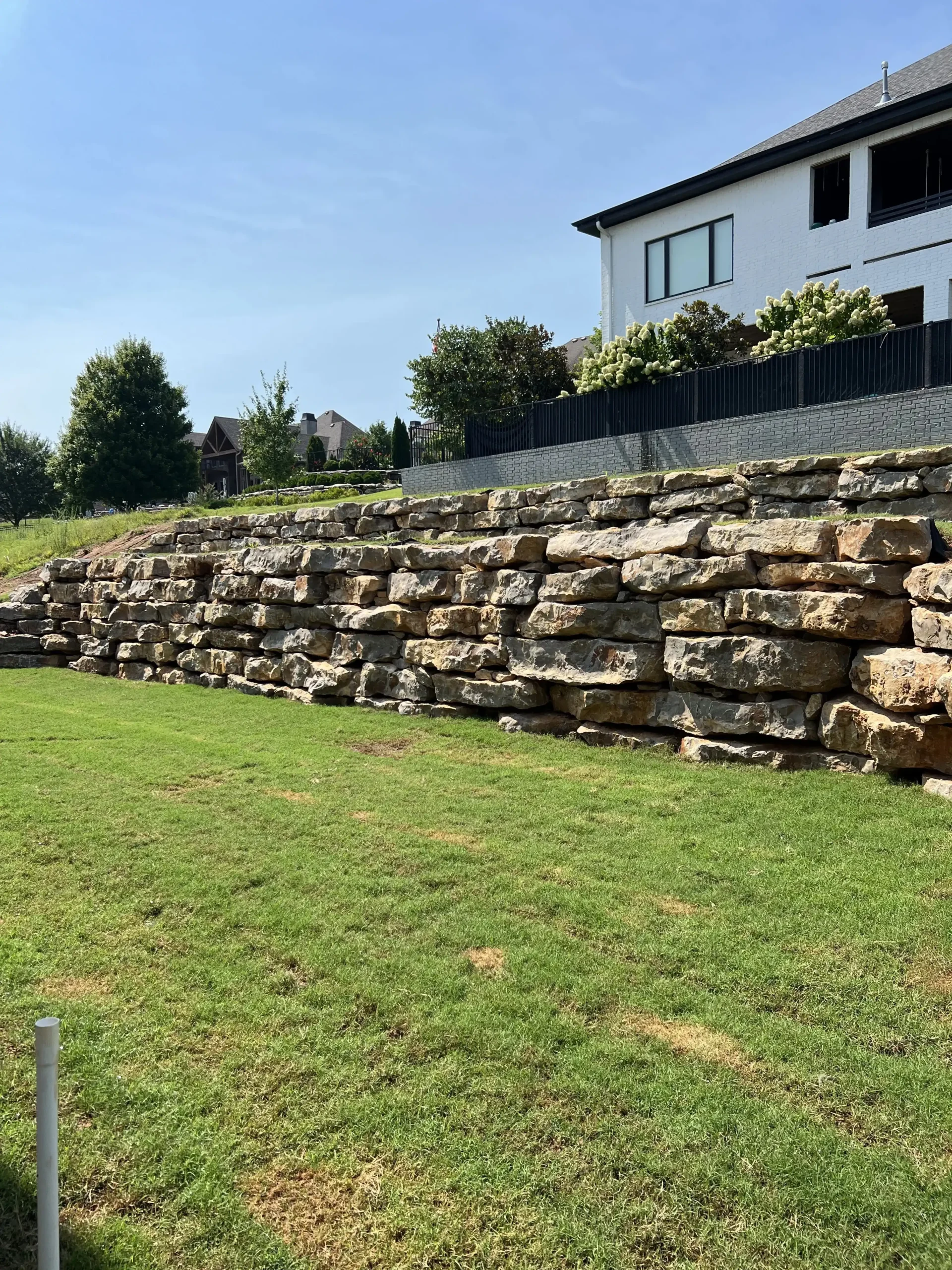 Limestone Boulder Retaining Walls by Edgington Construction